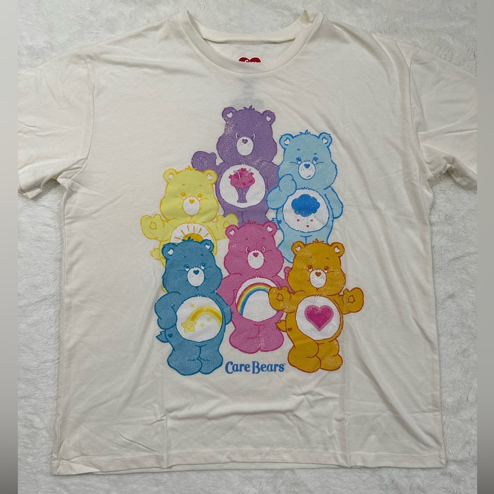 Care Bears Graphic T-shirt Off-white Ivory Size XXL NEW